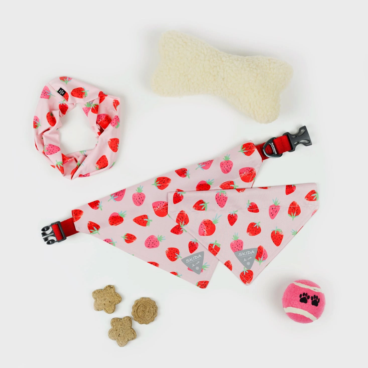 Strawberry Fields | Dog Bandana 5 Strawberry Fields | Dog Bandana - Image 3